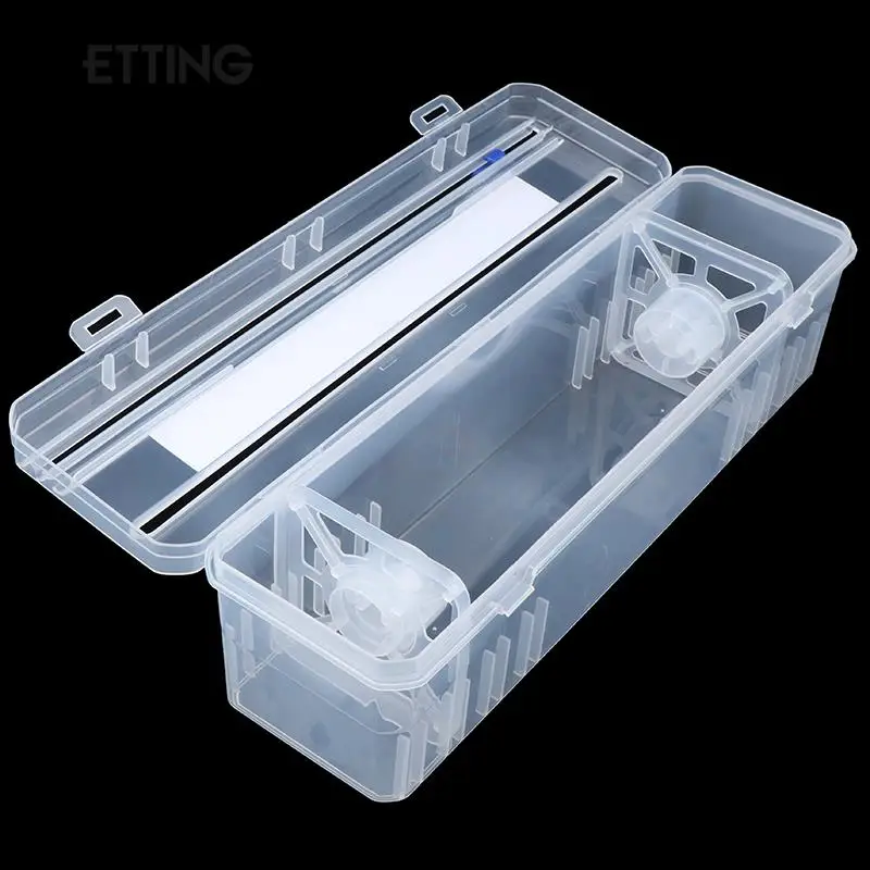 Food Plastic Wrap Dispenser with Cutter Adjustable Cling Film Cutter Kitchen Tools Supplies