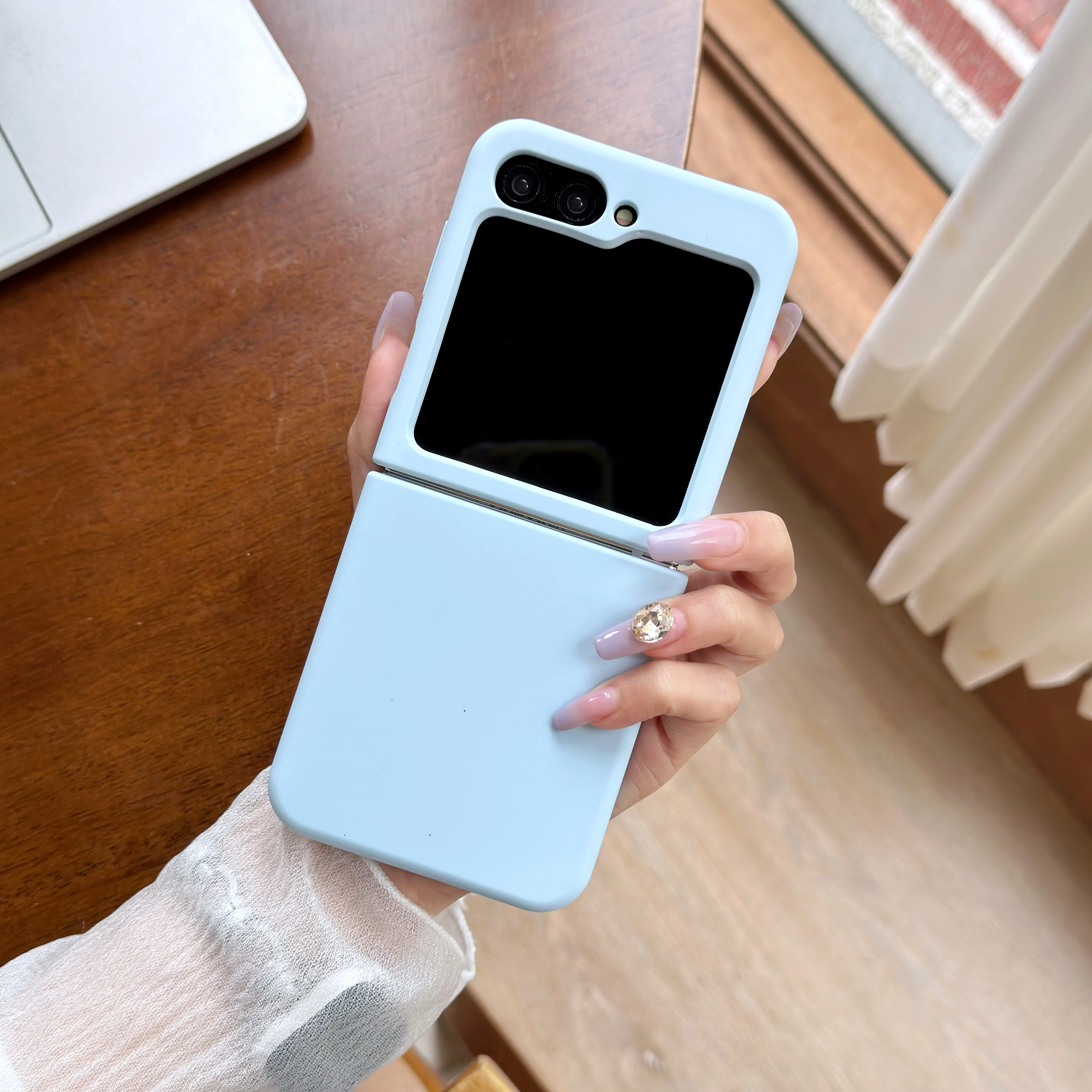 Colorful Matte Liquid Silicone Soft Case - Skin Friendly Folding Shockproof Cover