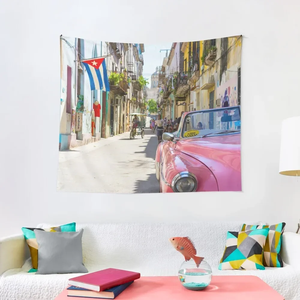 

Colourful Havana street Tapestry Mushroom Carpet On The Wall Carpet Wall Home Decoration Accessories Tapestry