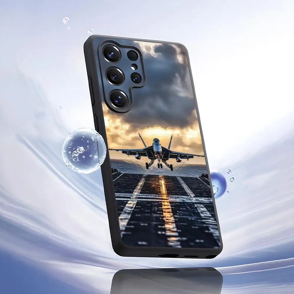 Sleek Military Fighter Jet Design Phone Case with Skin-Friendly TPU Soft Shell