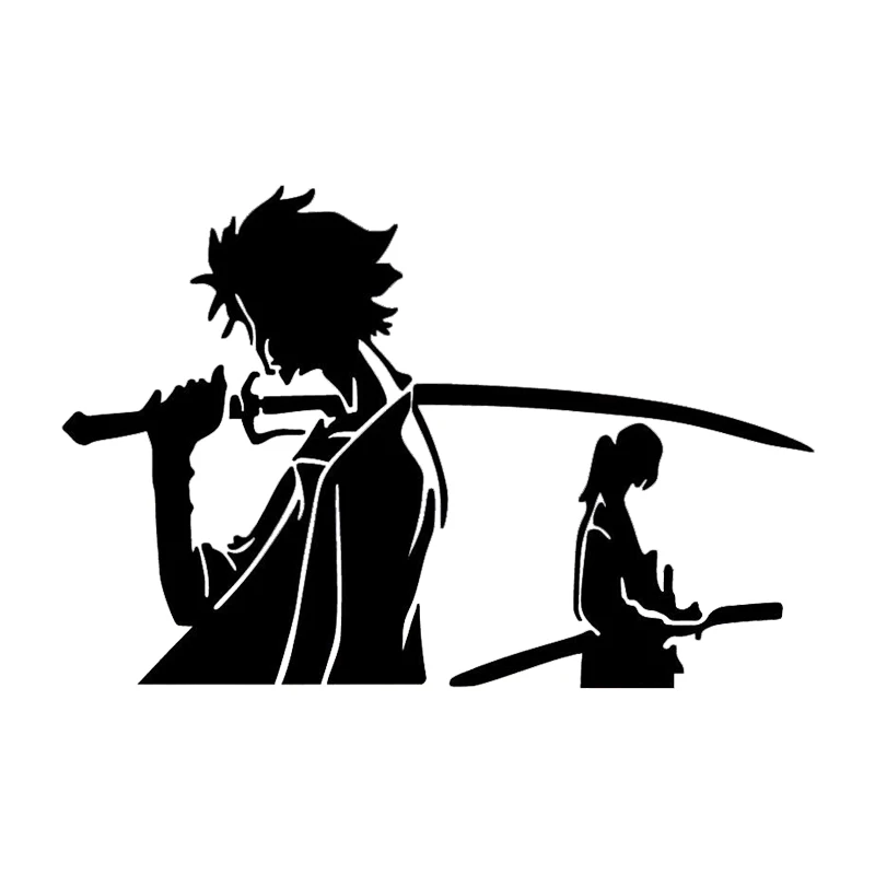 Samurai Champloo Vinyl Sticker Decal - Waterproof 5" Disc Design For Cars, Laptops, Windows & More