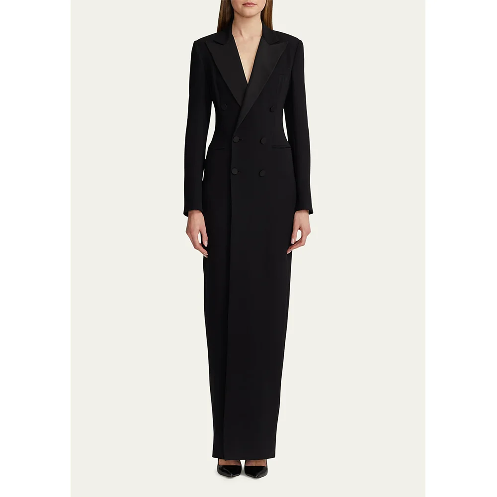 Long Blazer with Duntel  - Black