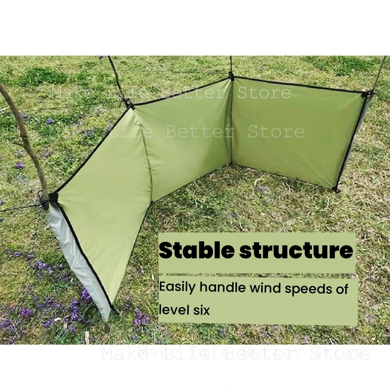 Windscreen Easy to Install Folding Camping Waterproof Windshield Shelter Foldable Sunshade Awning Wind Break Privacy Screen