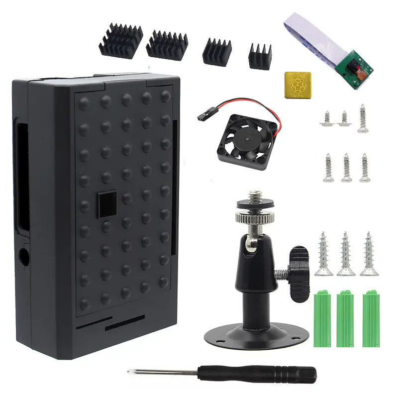Raspberry Pi 4B 3B+ Camera Case DIY Network Camera with Metal Rotating Bracket image 2