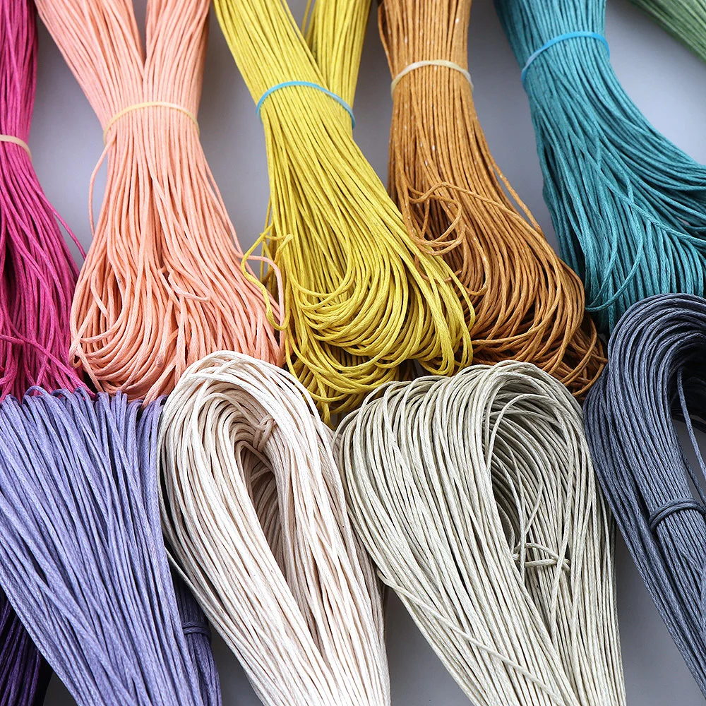 21Colors 1mm 70M Waxed Thread Polyester Cord Wax Coated Strings For Braided Bracelets DIY Leather Craft Sewing Line Wire