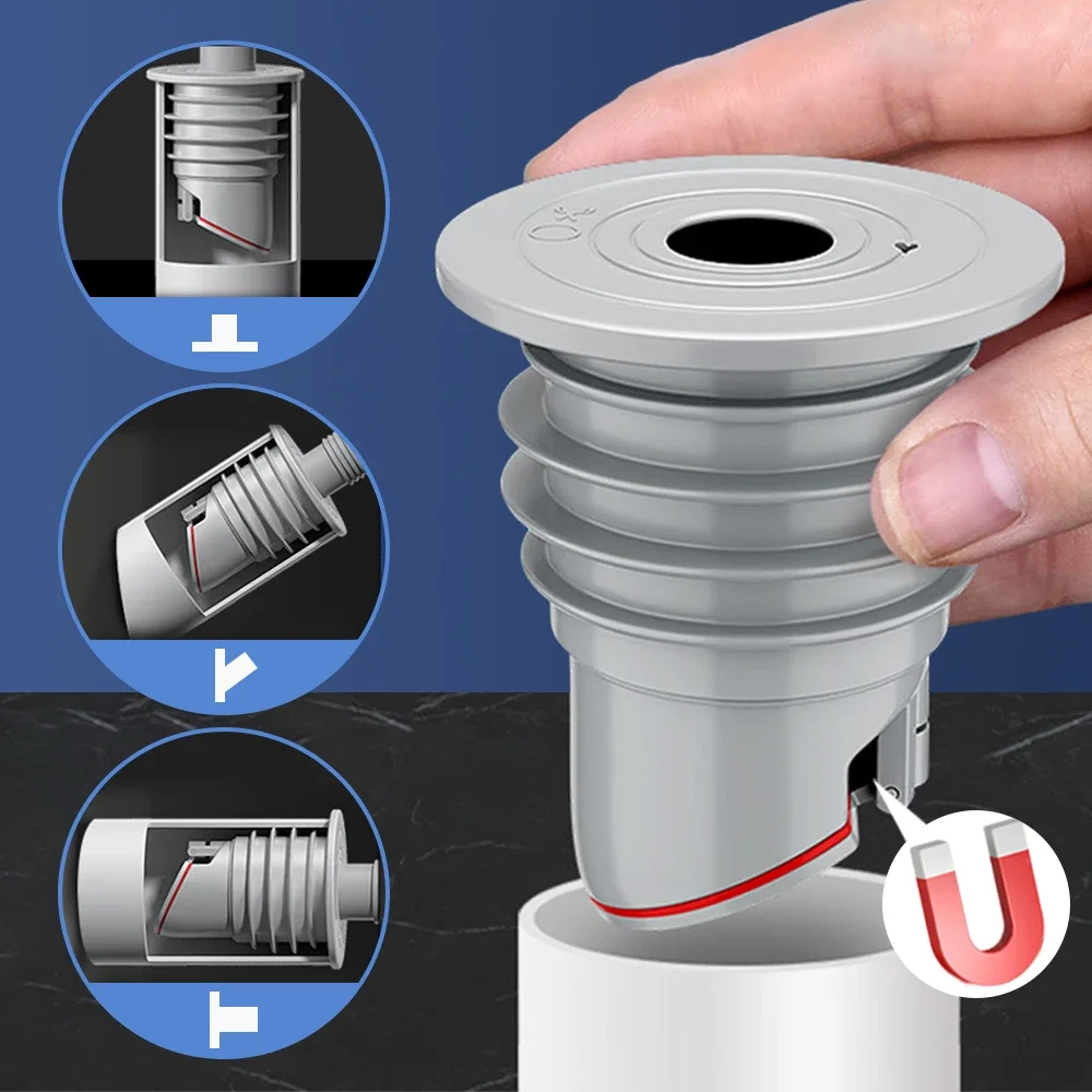 Silicone Sink Stopper Sewer Pipe Sealing Ring Water Pipe Plug Floor Drain AntiOdor Shower Drain Cover Bathroom Accessories shower water stopper shower drain cover sewer seal ring silicone drain stopper drain stopper drain pipe plug bathroom sink plug washbasin drain plug 1/2pc
