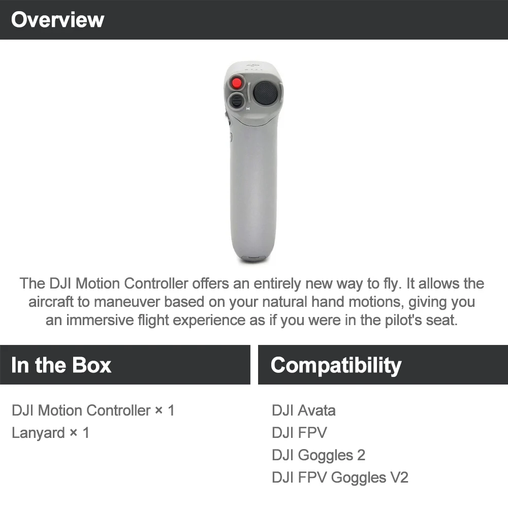 Dji fpv motion controller for fpv drone aircraft maneuver based on hand motions discount