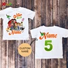 Farm Shirt for Kids Animal Cartoon Custom Name Shirt Toddler Baby Gift 3nd Birthday Shirt Teen Girl Clothes Shirt Boys Tee Zoo 5