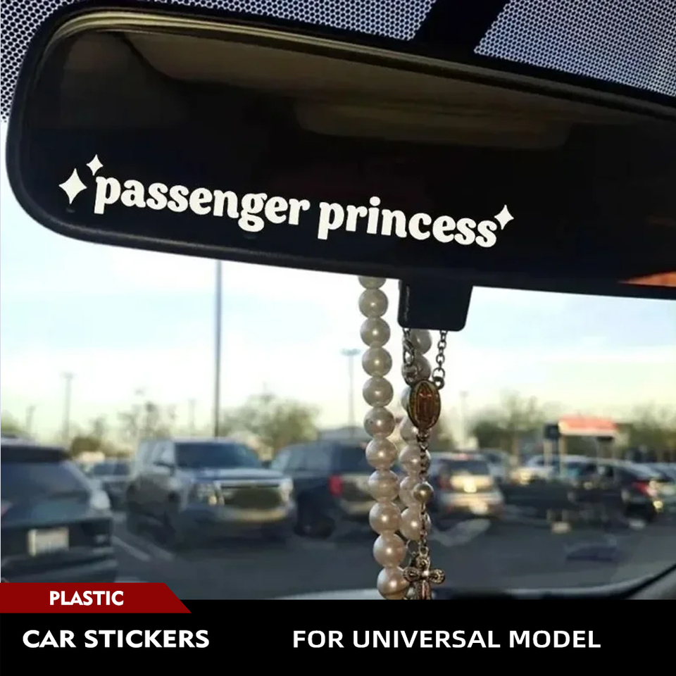 Car Stickers Rearview Mirror Waterproof Sticker Passenger Princess Mirror Cover Film Woman Car Accessories for Universal Model
