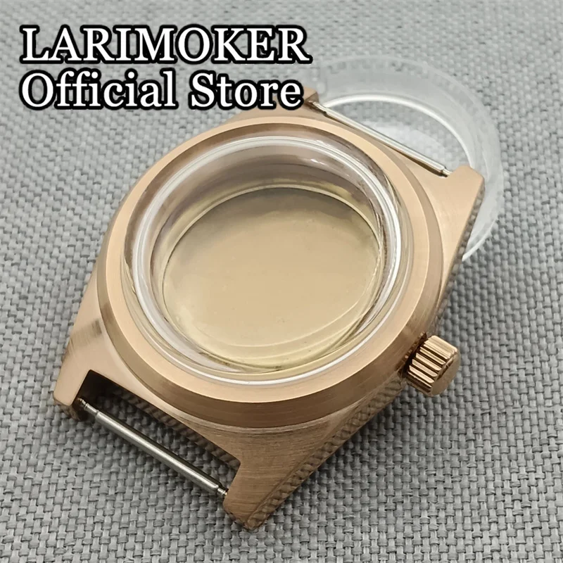 LARIMOKER 아치형 유리 평면 케이스, NH34 NH35 ETA2824 PT5000, Miyota 9015 Moveme, 38 mm