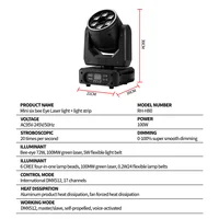 100W 6 Bee Eyes Moving Head 4in1 LED Mini Laser Beam Spot Light Stage Lighting DMX512 Remote Control For DJ Disco KTV Wash Light 2