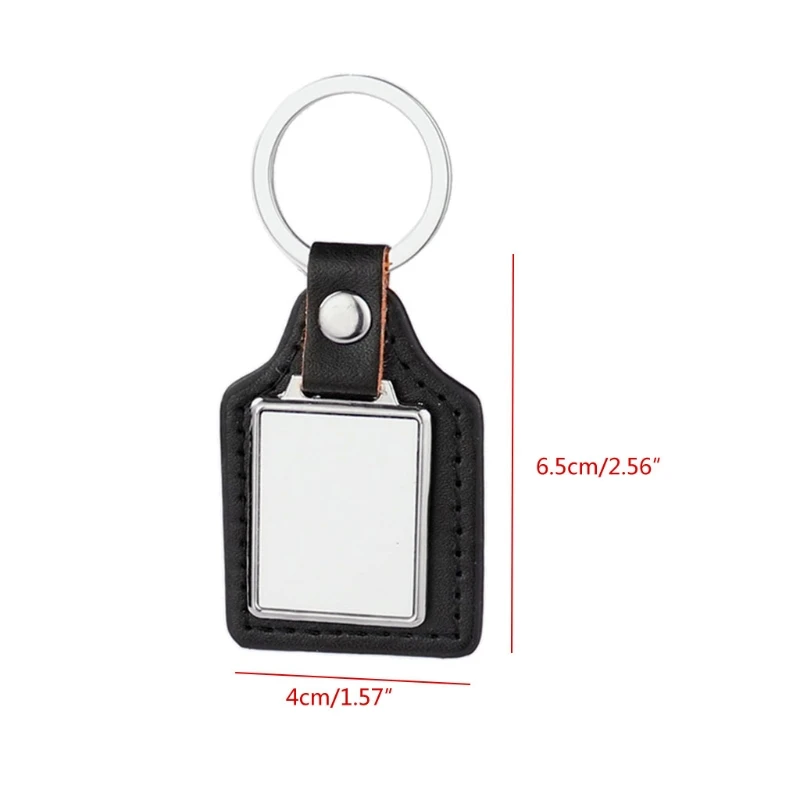 Customizable Rectangular Metal Keychain Blanks