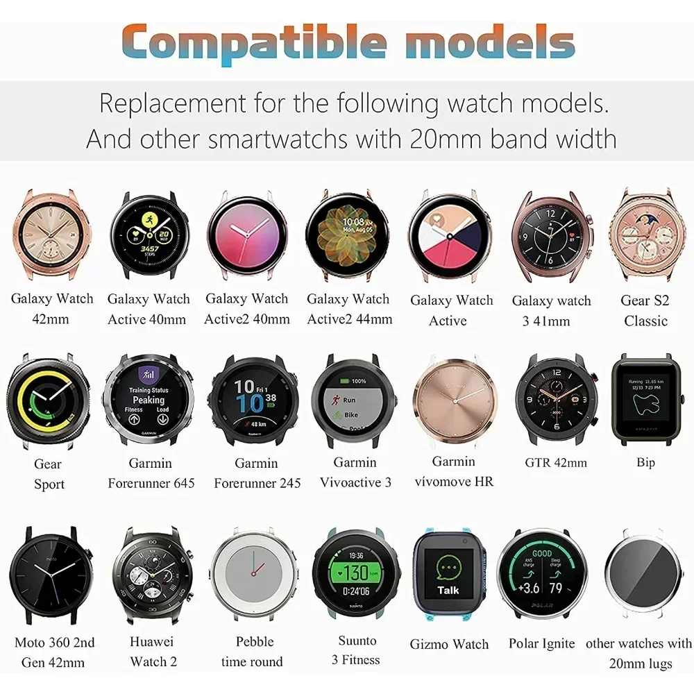 Luxury Metal Strap for Smartwatches - 18mm, 20mm, 22mm
