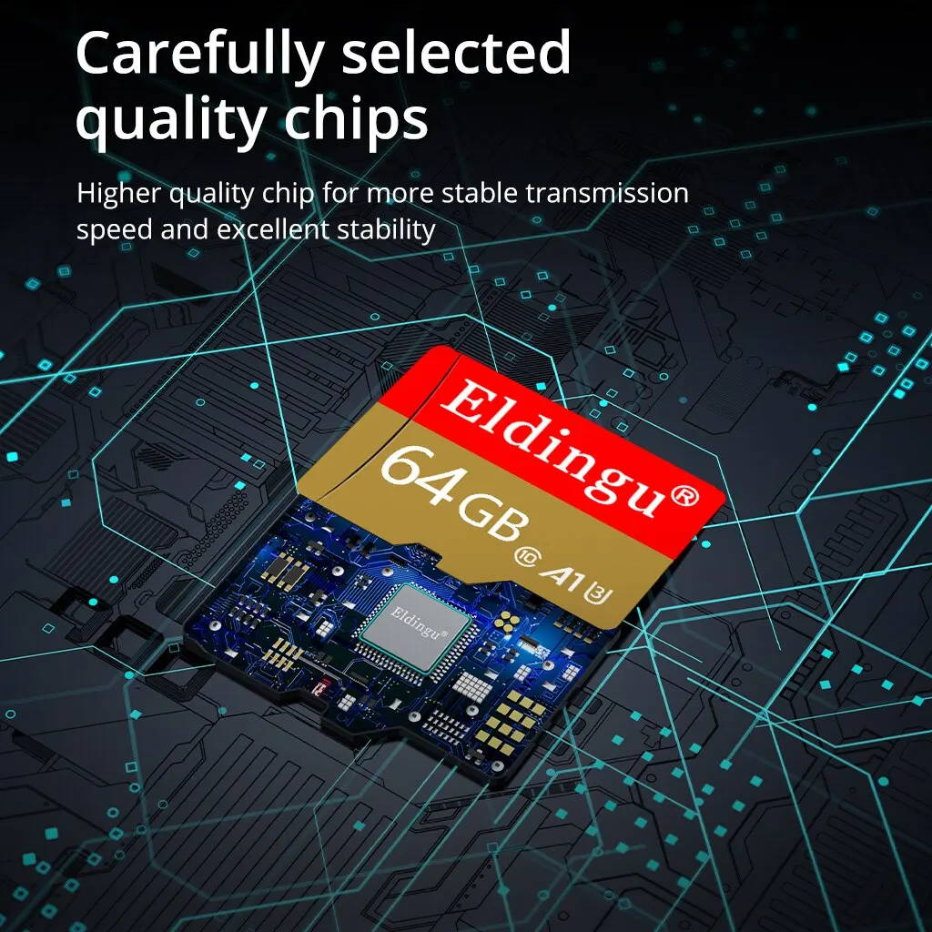 Eldingu High-Speed Memory Card - 64GB Class10 A1