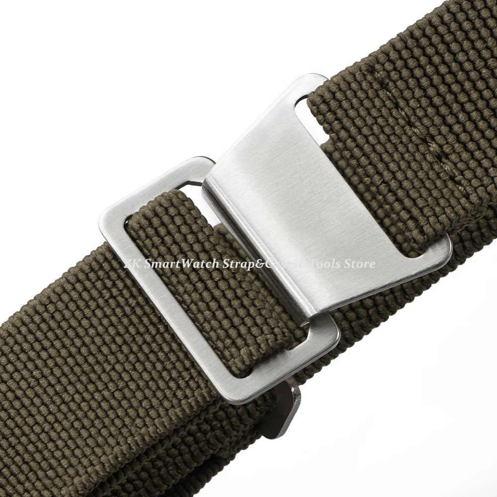 Französisches Militär-Fallschirm-bequemes elastisches Nylon-Uhrenarmband 18 mm 20 mm 22 mm für Seiko für Tudor für Rolex-Armband, Sportarmband – Detail 6