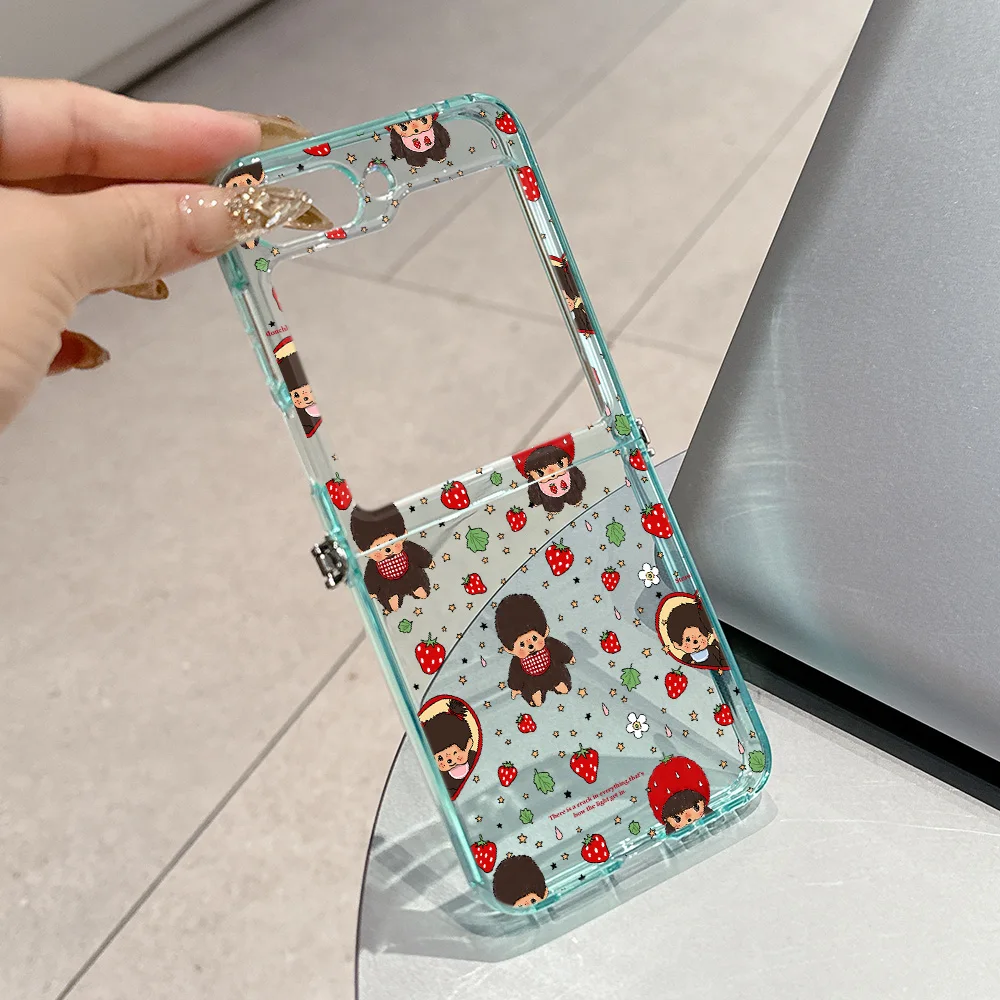 Cute Monchhichis Metal Connector Phone Case - Candy Color Soft TPU Cover