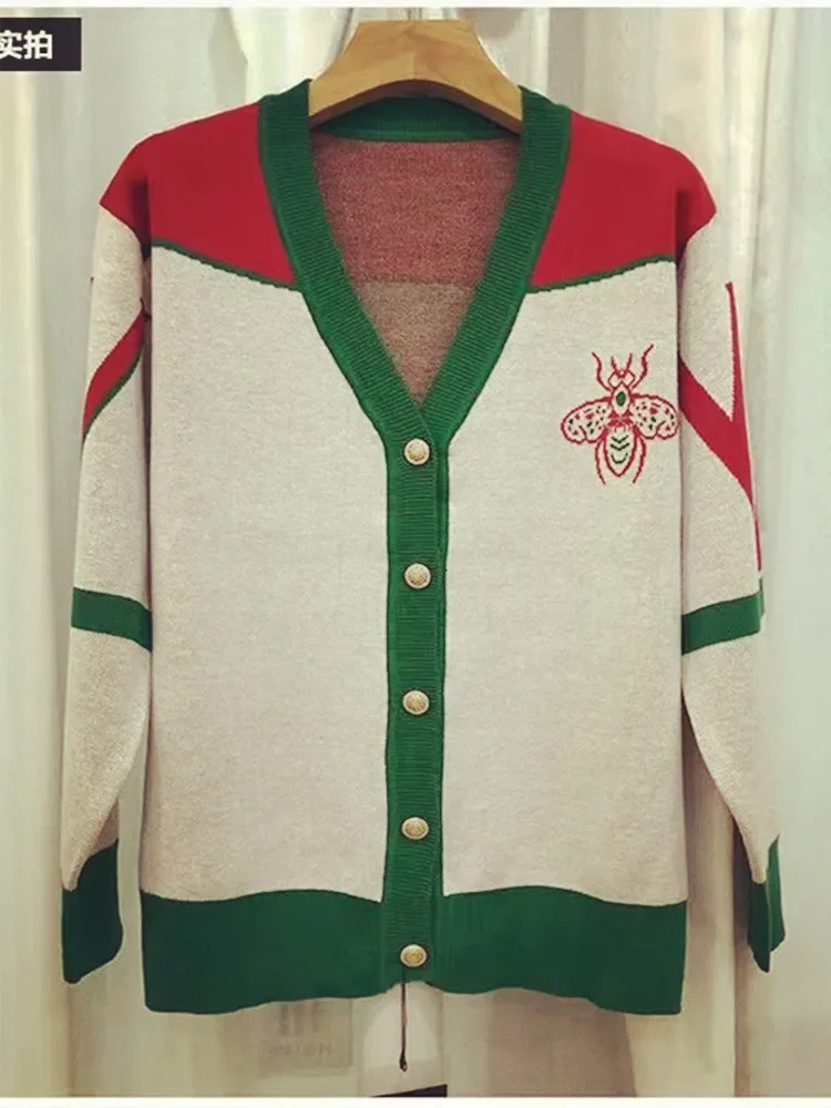 V넥 한국 니트 가디건, 여성 골프웨어, 한국 골프 스웨터, 여성 골프 의류, 테니스 상의, 골프 용품, 2024 용수철 신상