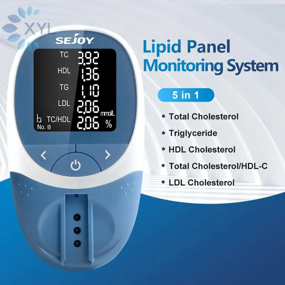 Sejoy 5 In 1 Lipid Test Analyzer Test Home Kit Contain Total,Analyzer01 10pc Test/10pcs Test（no meter）/20pcs Test（no meter）