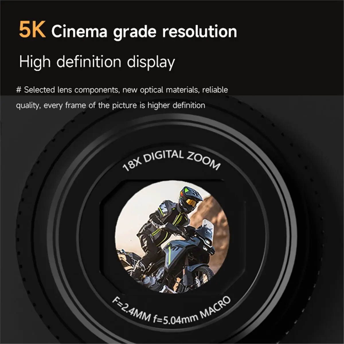 A10R 5k 디지털 카메라 180 °   플립 스크린 비디오 블로그 카메라 75mp 흔들림 방지 18x 줌 휴대용 CCD 카메라 학생 선물용 A