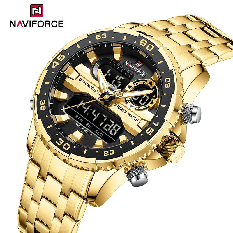 NAVIFORCE orologio da polso cronografo sportivo Top Brand di lusso da uomo orologio al quarzo impermeabile moda maschile 8052 regalo