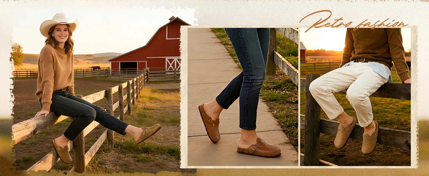 Vegan Leather Mules With Cork Insole And Arch Support For Women_voghion.com