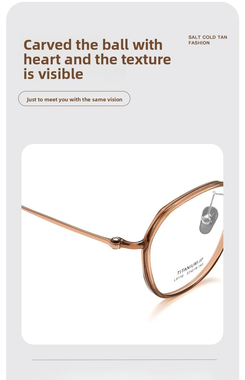 7,1 g Feder-Titan-Brille, elliptische Vintage-Rahmen mit Vollformat, ultraleichte kleine Retro-Brille für die tägliche Eleganz – Detail 8