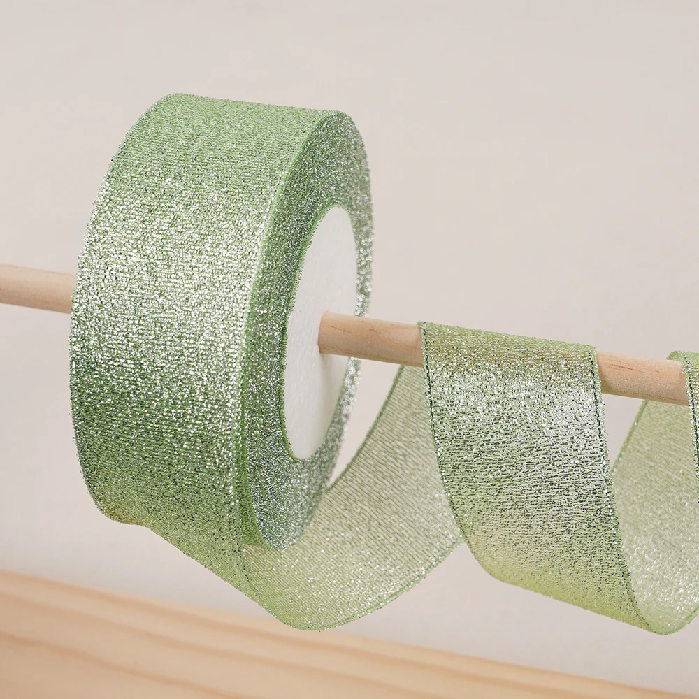 Glitter Ribbon Roll – 40mm, 22 Meters for DIY Crafts, Weddings, and Sewing Projects