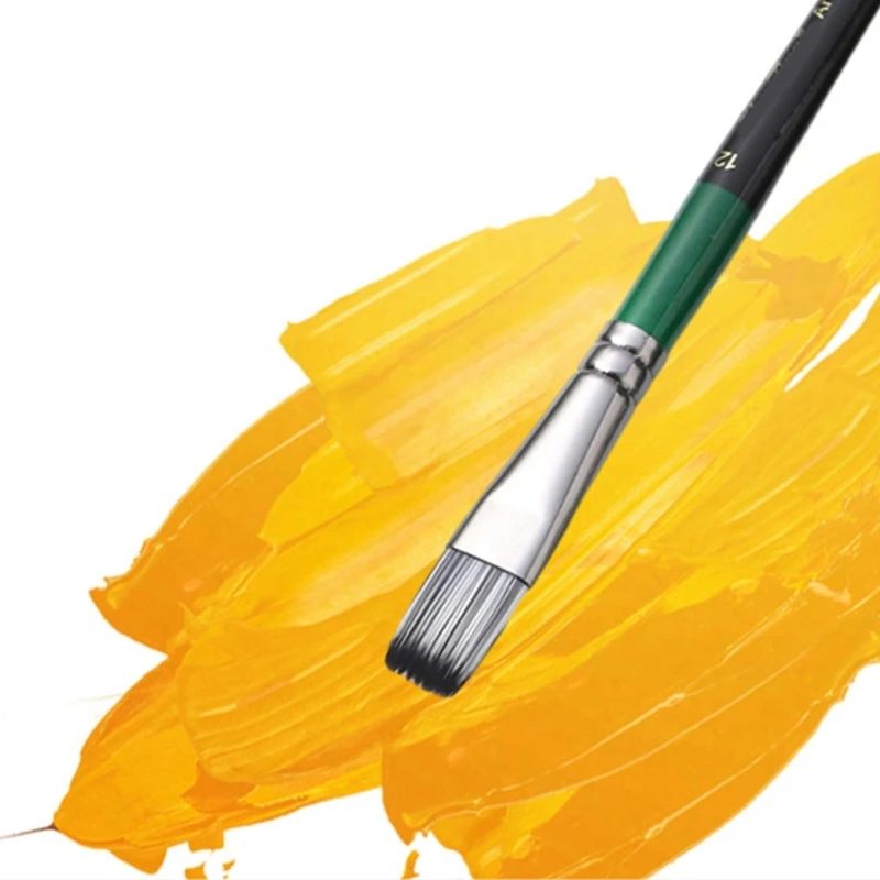 6개 아크릴 페인트 브러시 수채화 물감 브러시 아티스트 페인트 브러시