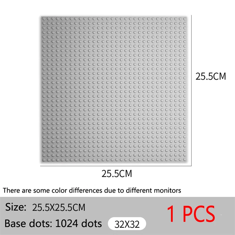 Large Building Brick Baseplate for Creative Construction (32x32, 16x32 Dots)