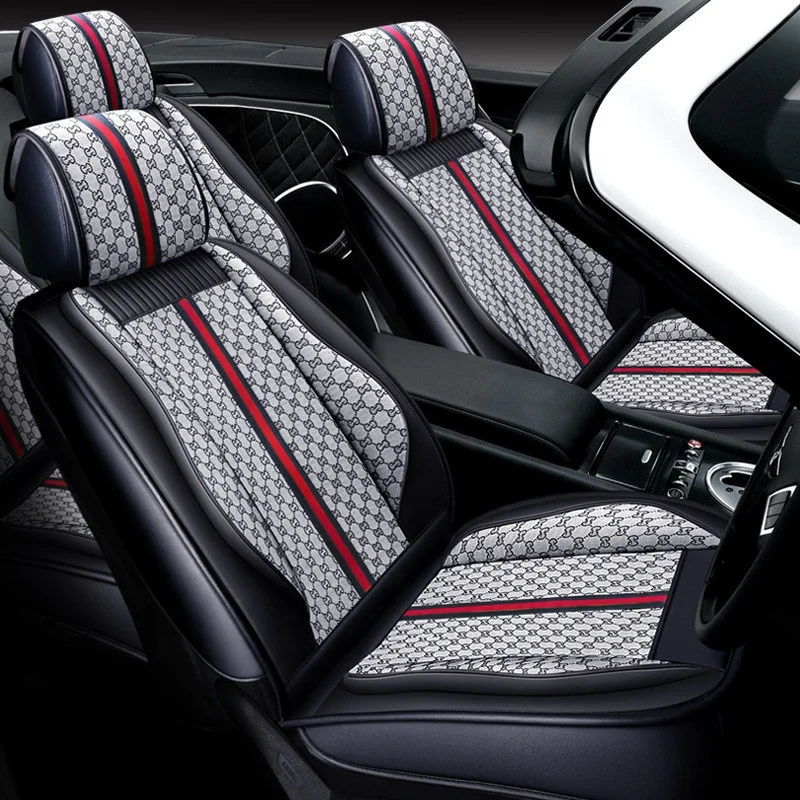

Car Seat Cushion Leather Full Set Car Seat Covers Flax Car Seat Cushioncustom