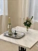 French Vintage Tray Metal Floral Dining Tray Restaurant Commercial Storage Rectangular Tray Refreshment 4