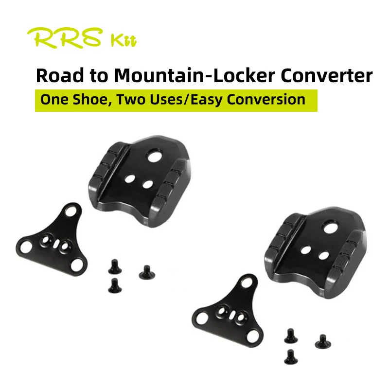 Rrskit Road Mountain Bicycle Locking Blade Converter Suitable To MTB Road Bike Locking Pedals Cycling Lock Shoes Adapter Cleats