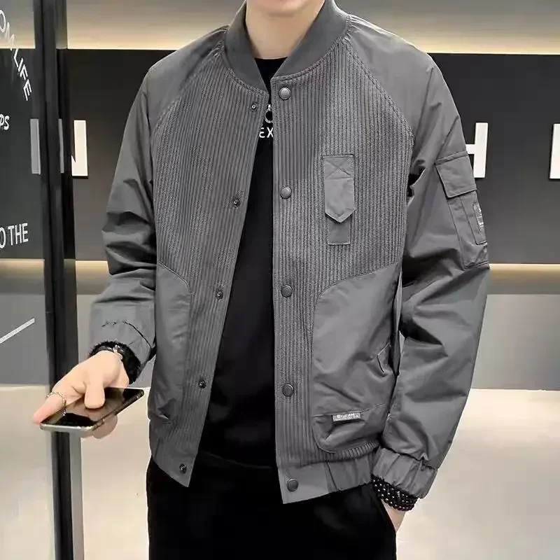 Abrigos masculinos Chaquetas cargo de moda para hombre Ofertas de invierno de Y2k Alta calidad Novedades en Corea Reseñas Muchas ofertas de ropa vintage barata