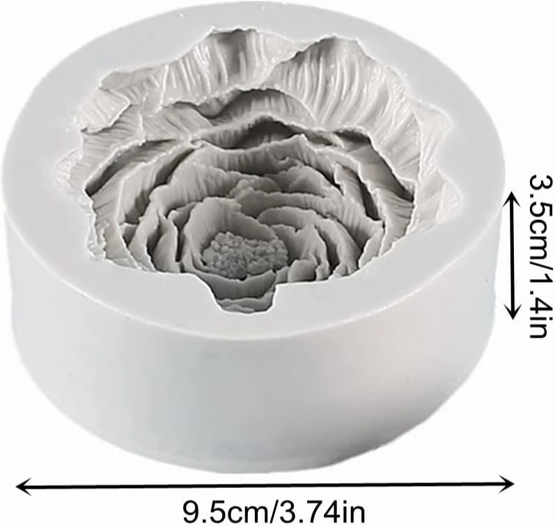 Peony Flower Candle Silicone Mold Soap Mold Fondant Chocolate Cake Candy Moulds Epoxy Resin Plaster Clay Baking Pastry Tools