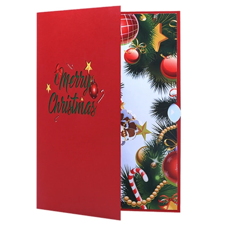 Christmas Theme Pinecones 3D Greeting Card Handmade Festives Postcard Decoration