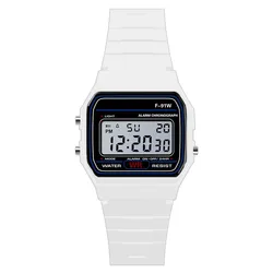 Luxury Waterproof LED Sport Watch with Alarm and Bracelet (White)