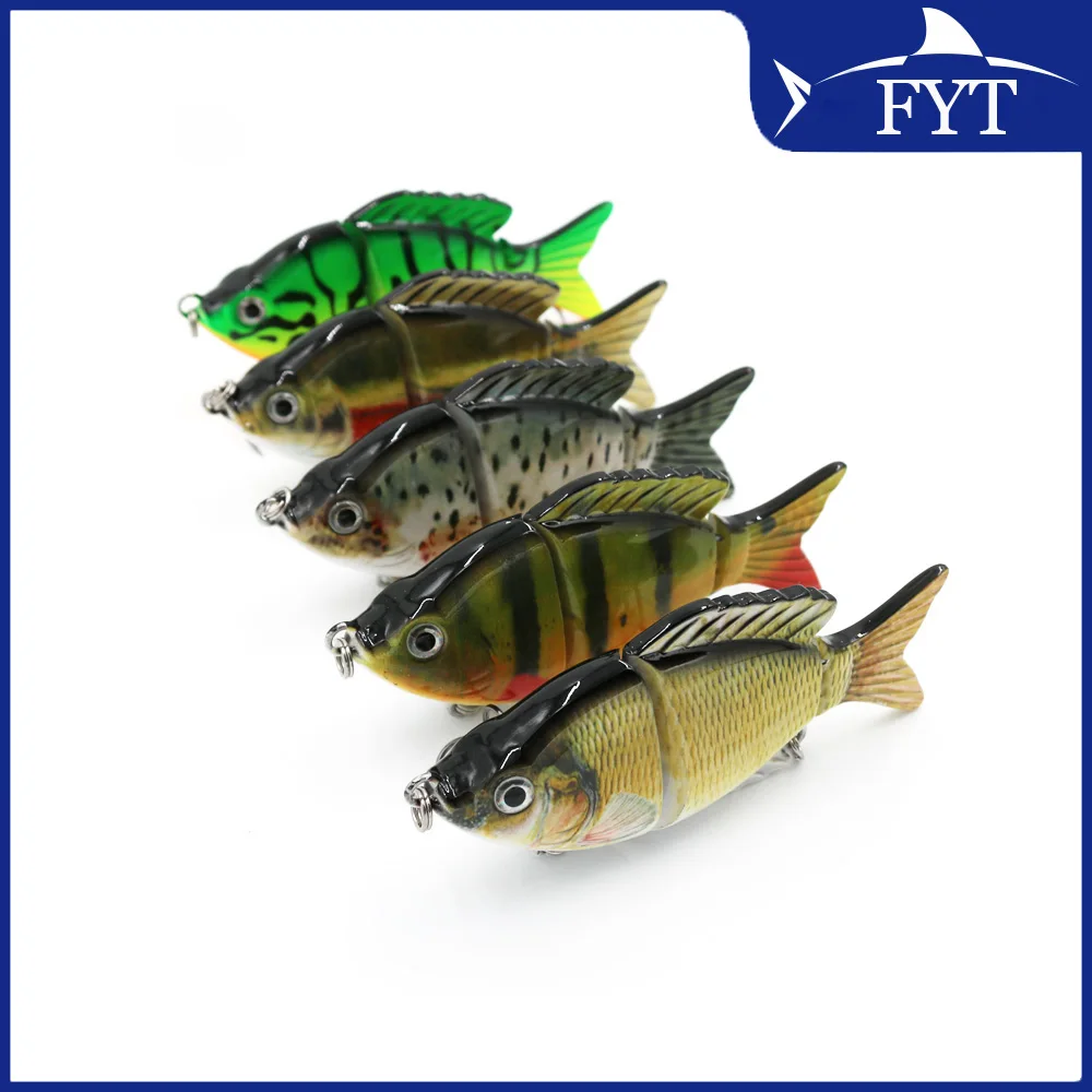 Lifelike Fishing Lures 3.85inch 20g 3 Segmented Metal Jointed Sunfish Lures  Soft Baits Popper Lure Minnow LD3010 - AliExpress