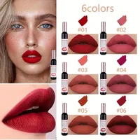 Red Wine Bottle Design Makeup Lip Gloss,Velvet Matte Lip Gloss Liquid Lipstick, High Colour Development,for Natural Lip Makeup 2