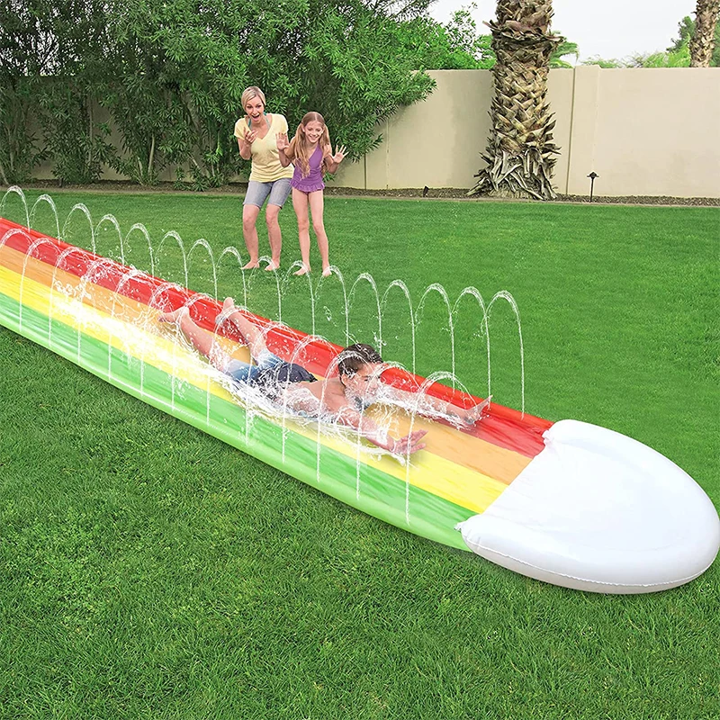 

Inflatable Water Slide for Backyard Outdoor Kids Summer Toys Games Sprinkle Water Sliders with Boards Toys for Boys Girls Gift