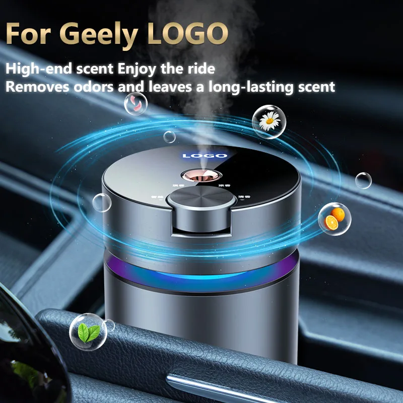 

For Geely Cars Smart Spray Essential Oil Aromatherapy Diffuser Romantic Colorful And Ambient Light Car Air Humidifier