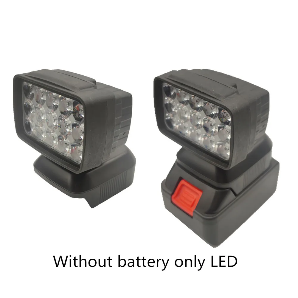 PartsMT LED Work Flood Light – Powered By Makita 18V Battery Or Wall Plug, With Magnet