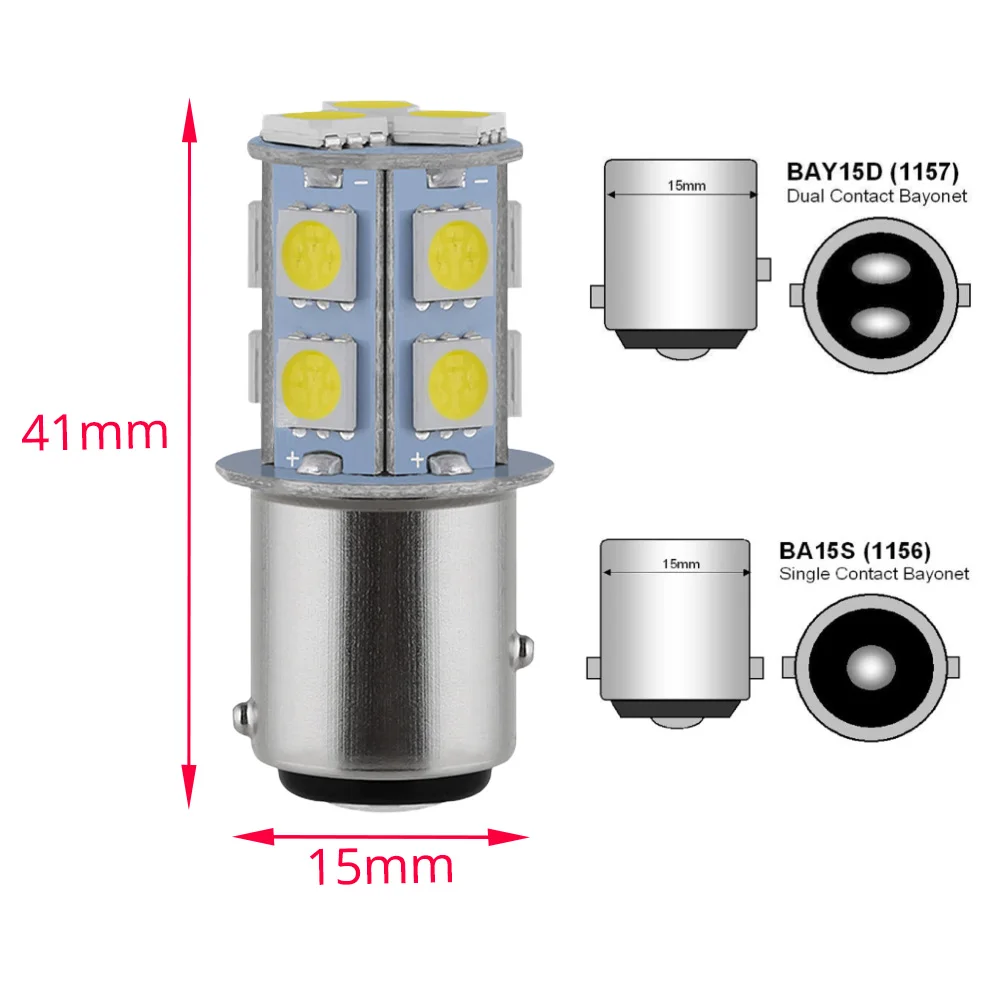 Ampolletas Led Light 1156 Ba15s 6v 12v 24v 36v 48v 1.5w S25 Canbus