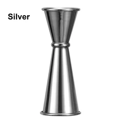 Premium Stainless Steel Double Cocktail Jigger with Measurement Scale (Silver)