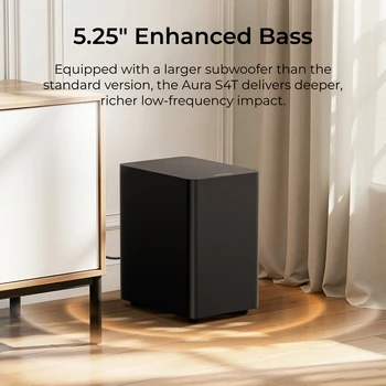 ULTIMEA 350W 7.1ch Virtual Surround Soundbar, Home Theater TV Sound Bar with Subwoofer&4 Surround Speakers, Smart App Control 4