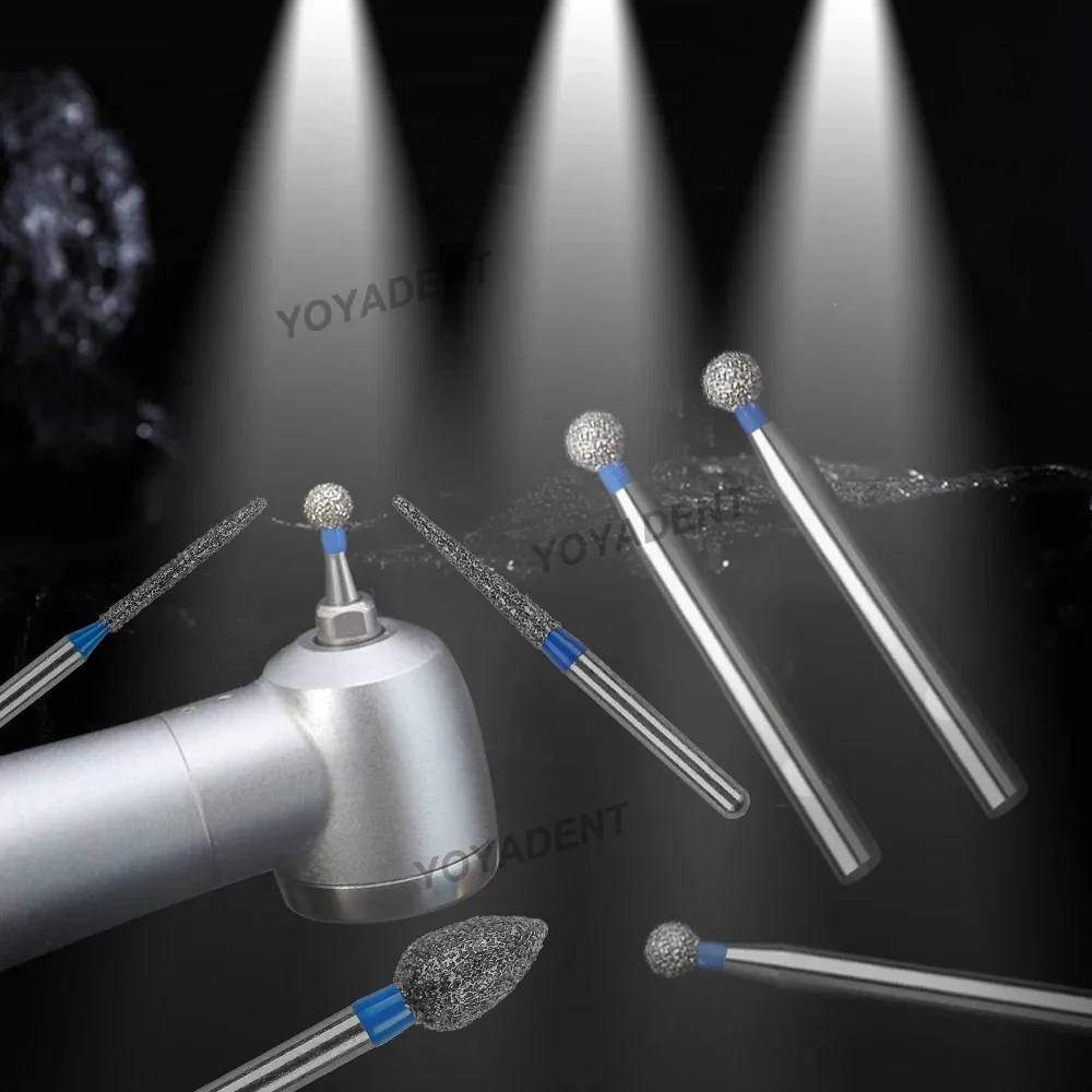 Dental Bur Diamond Burs Taper Round End TR Type Extra Fine Standard Dentistry Strawberries Drill FG High Speed Bur 1.6mm 10Pcs 3