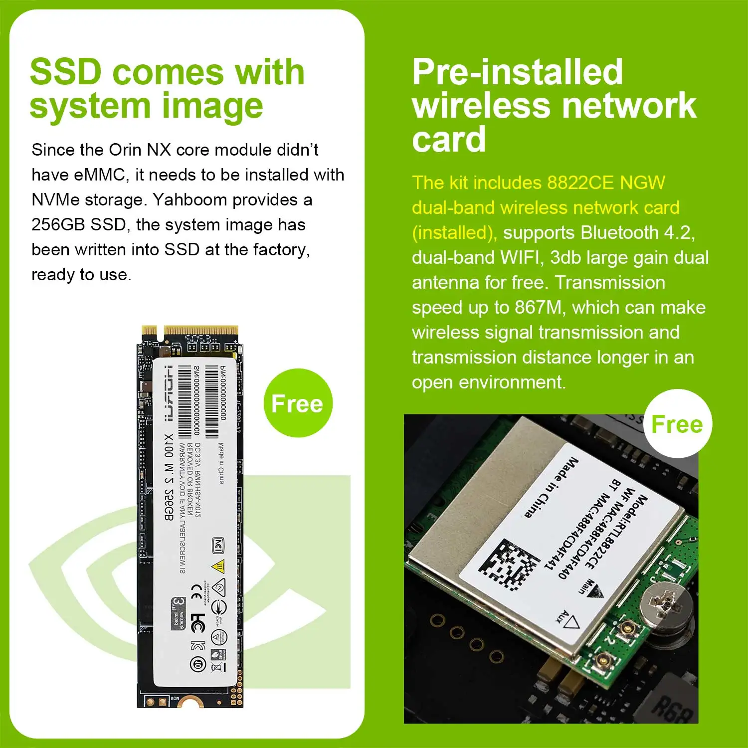 Jetson Orin NX Developer Kit with 100TOPS Computing Power For Embedded Edge Systems 8GB/16GB RAM