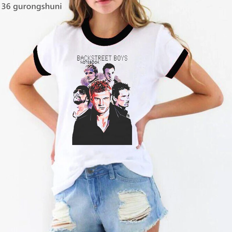 Backstreet Boys ICH Bin Nicht Alt ICH Bin Vintage Grafik Druck T-shirts Frauen Lustige Weiß T Shirt Femme Sommer Hüfte hop T-Shirt Femal – Detail 14