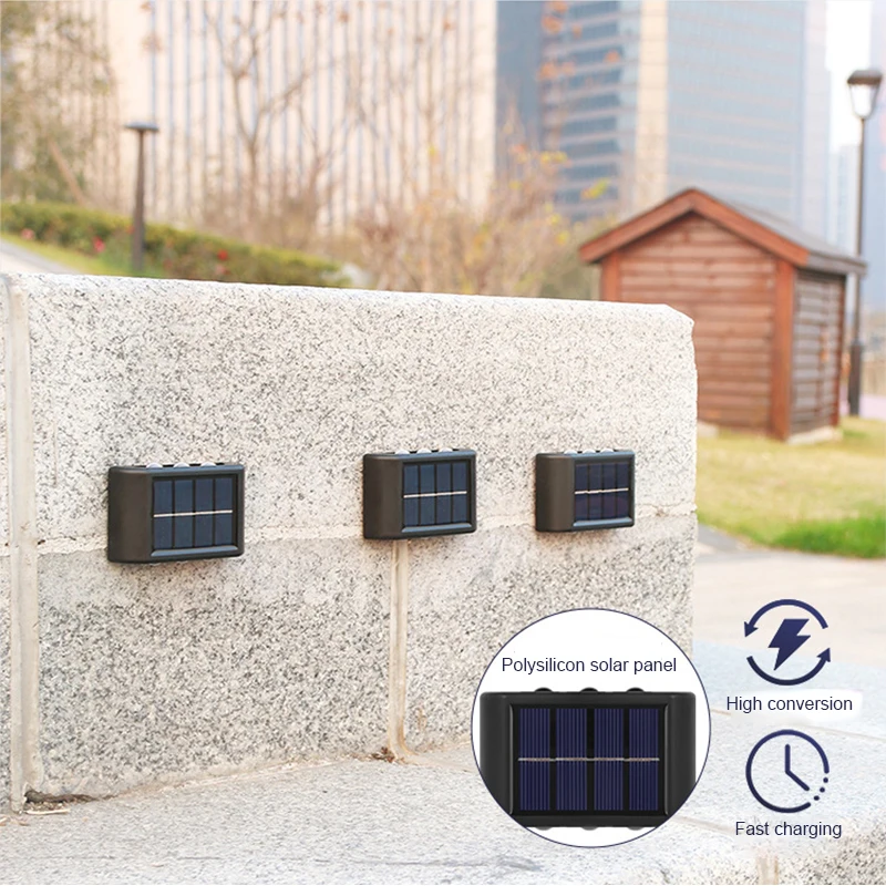 8/10/12/16LED Solar LED Light Waterproof Garden Decor Lamps For Balcony Yard Street Landscape Wall Light Outdoor Solar Lamp 4