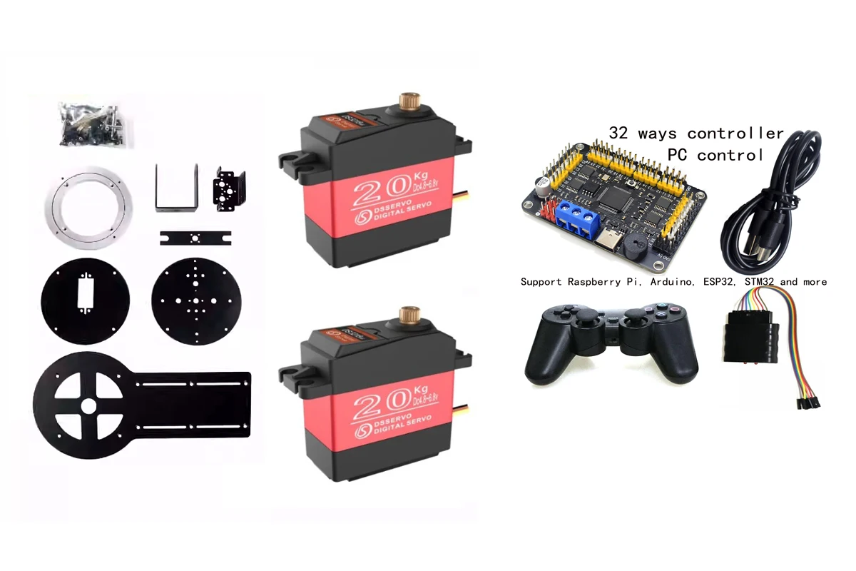 2 Dof Rotation Bracket Chassis Aluminum Base Platform Robot DIY Kit MG996 DS3218 Servo For Drone Track Antenna Ground Station