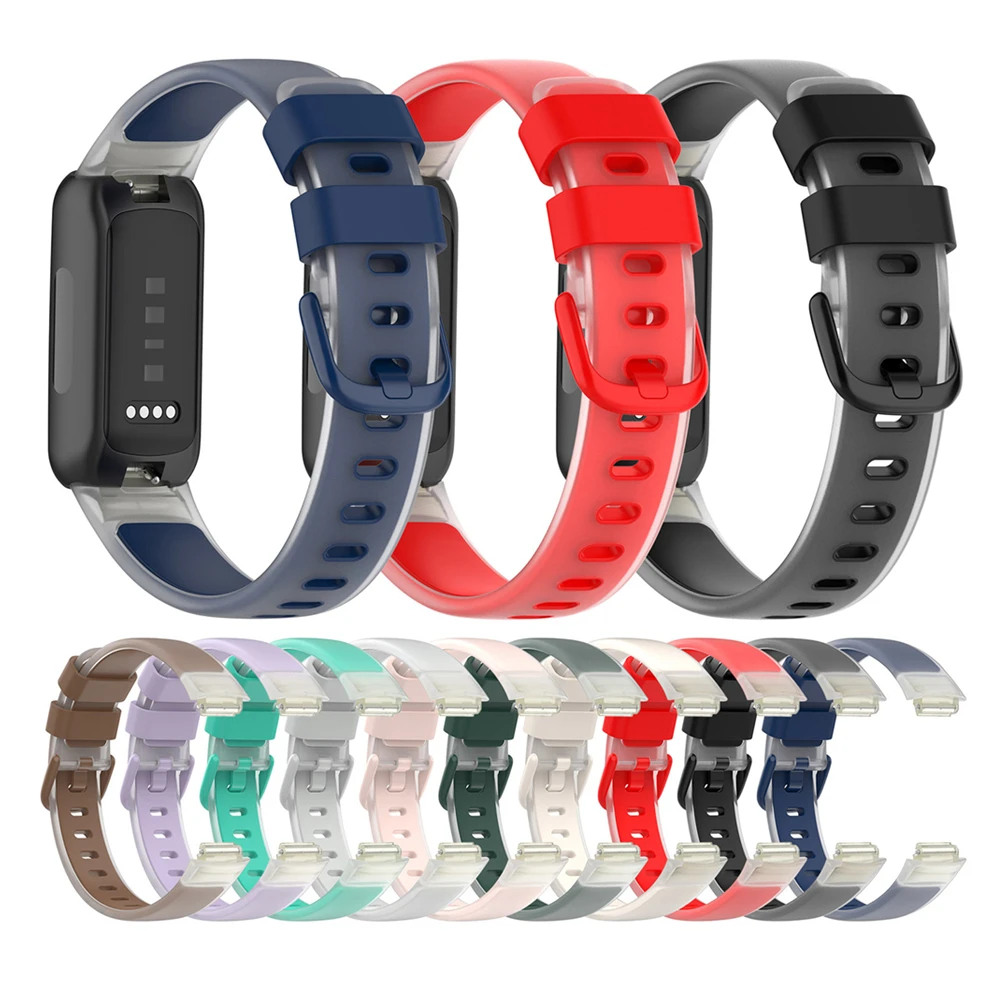

Strap For Fitbit Inspire 3 Smart Watch Watchband Dual Color Design Wrist Band Premium Silicone Fitness Tracker